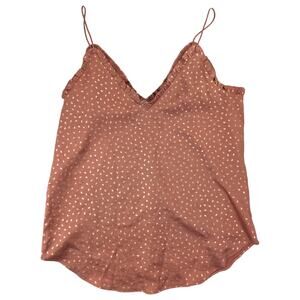 Express | Dusty Rose Camisole Tank w/Gold Leaves  | Size XS
